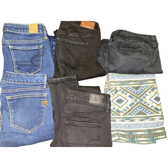 American Eagle Denim - Hollister American Eagle Miss Me Jeans Skirt Short Lot Women's Size 4